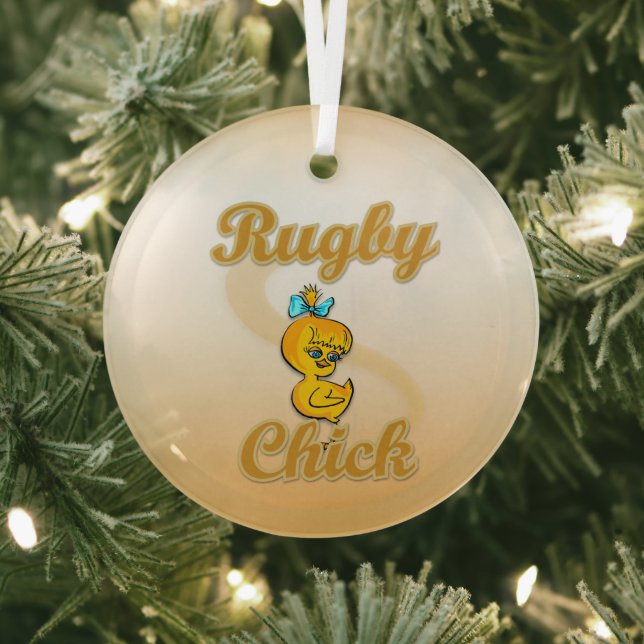 Rugby Chick Ornament Aus Glas (InSitu)