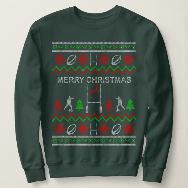 Rugby Christmas Jumper Sweatshirt (Design vorne)