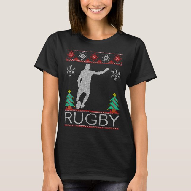 Rugby Christmas T-Shirt (Vorderseite)