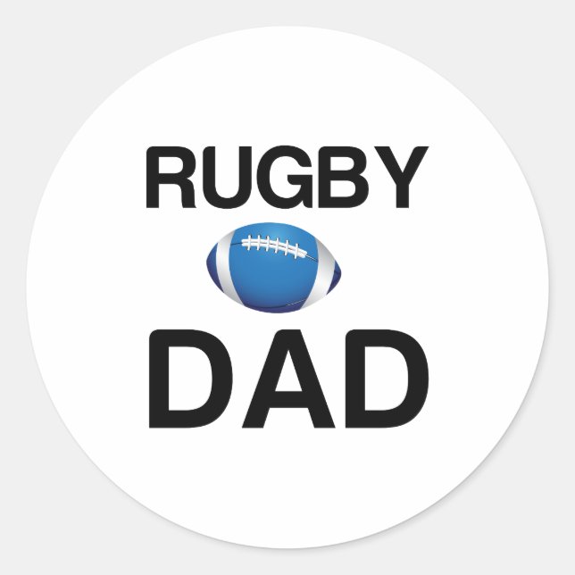 RUGBY DAD RUNDER AUFKLEBER (Vorderseite)