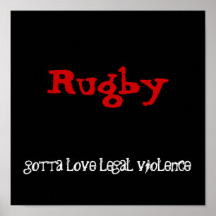 Rugby, die Liebe rechtliche Gewalt Poster