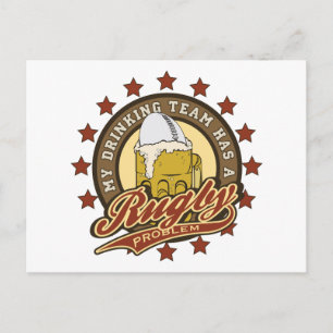 Rugby Drinking Team Postkarte