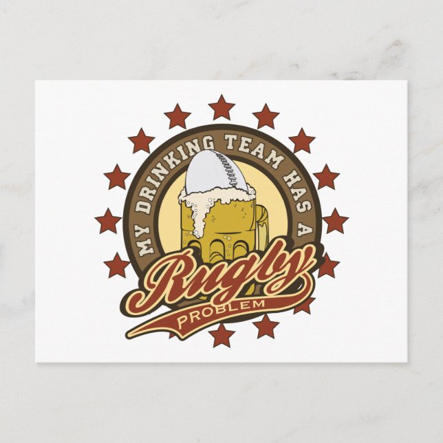 Rugby Drinking Team Postkarte (Vorderseite)