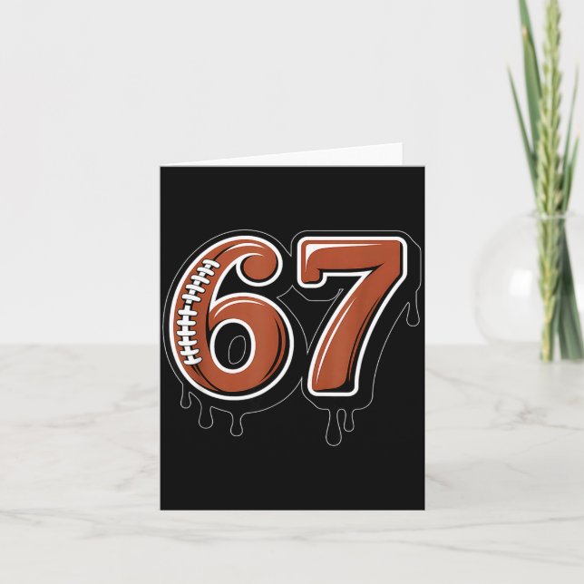 Rugby Drip Number 67 Player Or 67th Birthday Six S Karte (Vorderseite)