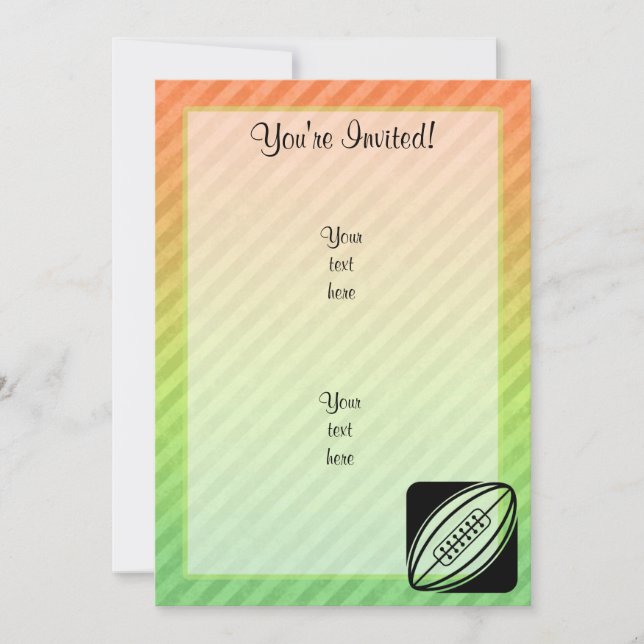 Rugby Einladung (Vorderseite)