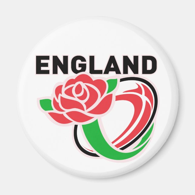 Rugby England English Rose Ball Magnet (Vorne)