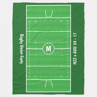 Rugby-Fan-kundenspezifische Neigung - addieren Sie Fleecedecke