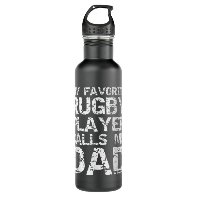Rugby Father Gift Cool meinen Lieblings-Rugby-Play Edelstahlflasche (Vorderseite)