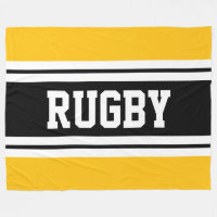 RUGBY Fett Gelbe Schwarz-weiße Rennstreifen