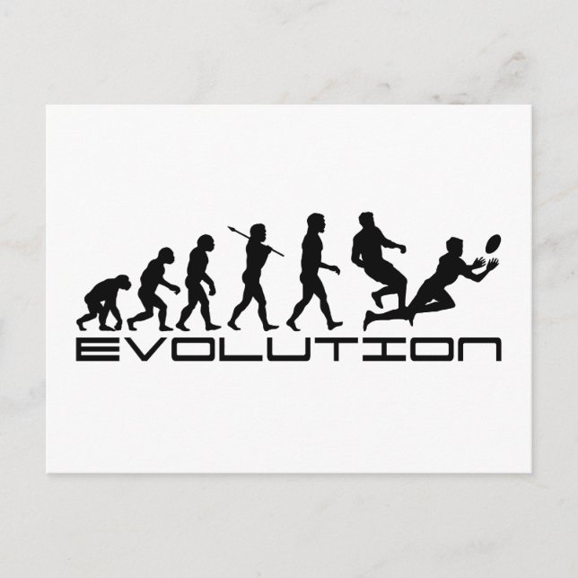 Rugby Football Evolution Art Postkarte (Vorderseite)