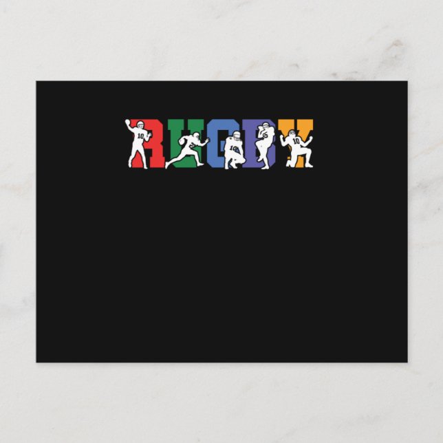 Rugby Football Rugby Team Rugby Player Gift Postkarte (Vorderseite)