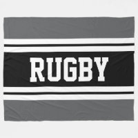 RUGBY Fun Athletic Gray Schwarz-weiß Racing Stripe