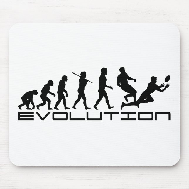 Rugby-Fußball-Sport-Evolutions-Kunst Mousepad (Vorne)