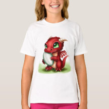 Rugby gallois Jouant T-shirt Dragon Kids