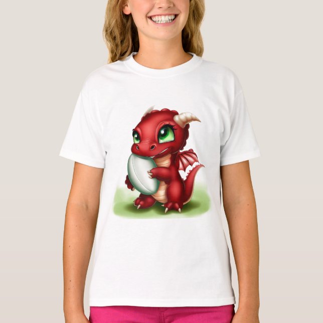 Rugby gallois Jouant T-shirt Dragon Kids (Devant)