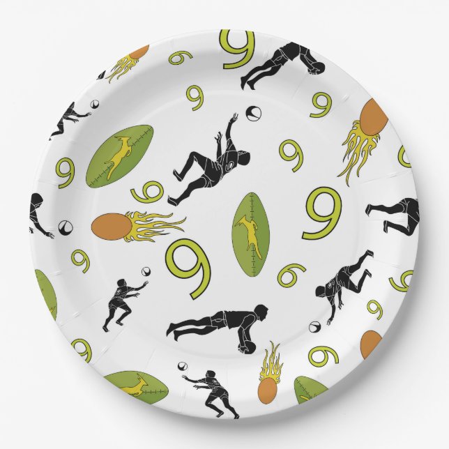 Rugby game are on pappteller (Vorderseite)