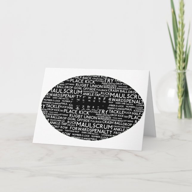 Rugby Gewerkschaft Geschenke Feiertagskarte (Vorderseite)