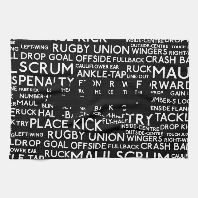 Rugby Gewerkschaft Geschenke Geschirrtuch (Horizontal)