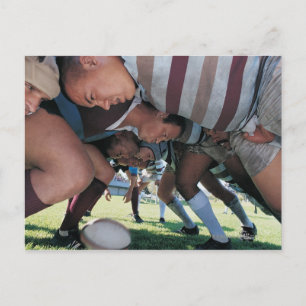 Rugby Gewerkschaft Spieler in einem Rätsel Postkarte