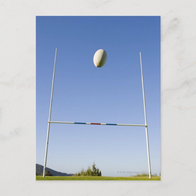Rugby Goal Postkarte (Vorderseite)