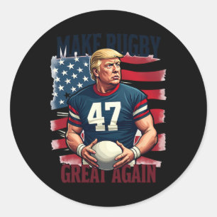 Rugby Great wieder Funny Trump Fan Runder Aufkleber