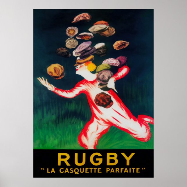 Rugby Hats Vintag Fashion Poster (Vorne)