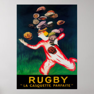 Rugby Hats Vintages Modeplakat Poster