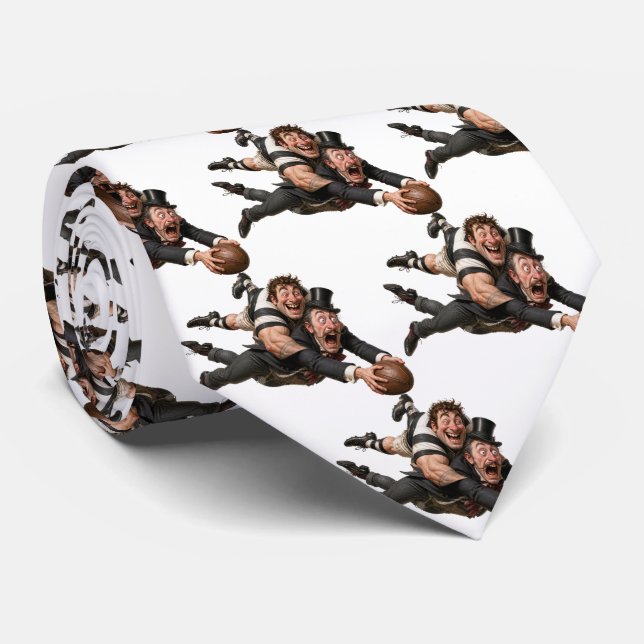 Rugby Herren Design Schlips Krawatte (Gerollt)