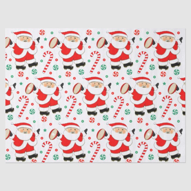 Rugby Holiday Geschenkpapier Seidenpapier (Vorderseite)