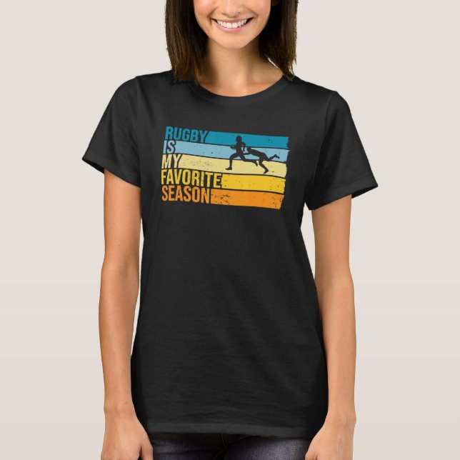 Rugby ist meine Lieblingssaison für Rugby-Spieler T-Shirt (Vorderseite)