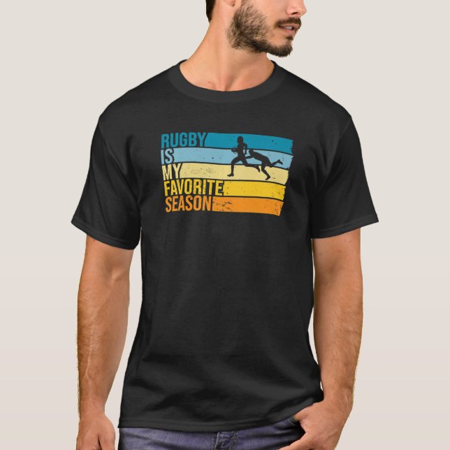 Rugby ist meine Lieblingssaison für Rugby-Spieler T-Shirt (Vorderseite)