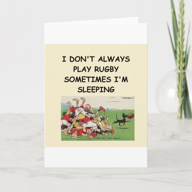 Rugby Karte (Vorderseite)