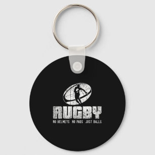Rugby Kein Helm Keine Polster Nur Hemd - Lustiges  Schlüsselanhänger