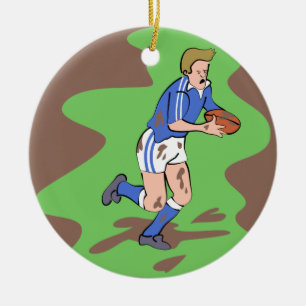 Rugby Keramik Ornament