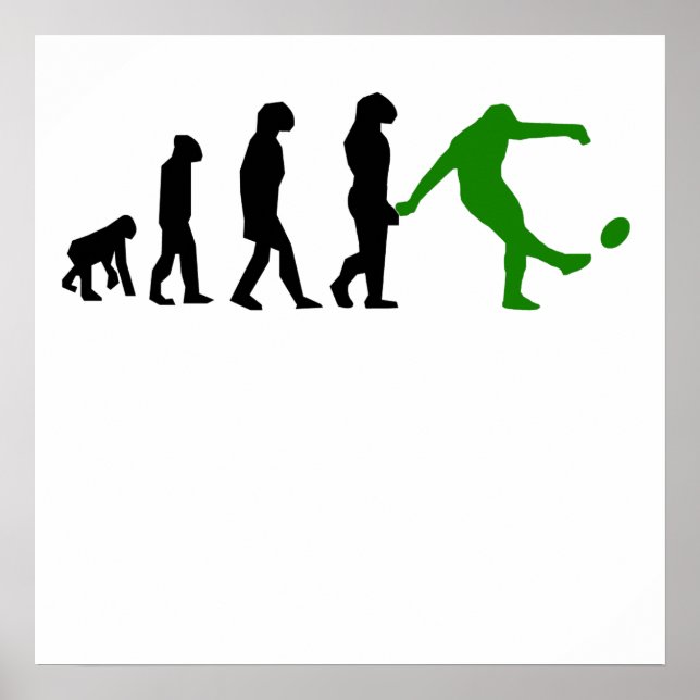 Rugby Kick Evolution (grün) Poster (Vorne)
