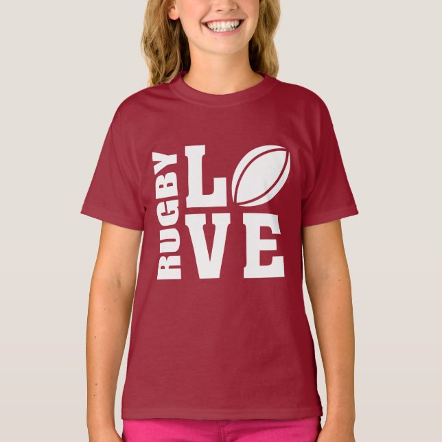 Rugby Liebe T-Shirt (Vorderseite)
