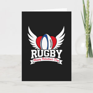 Rugby-Liebes-Valentinstagskarte Karte