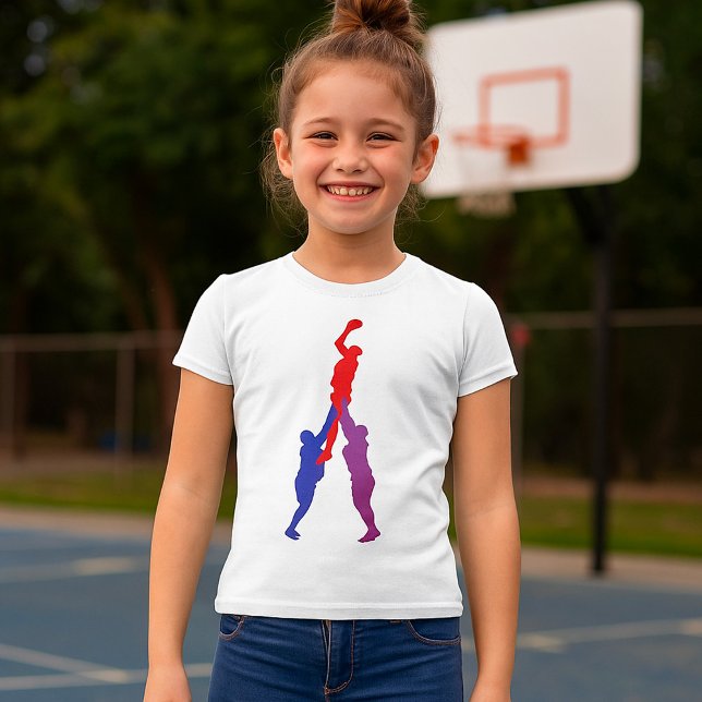 Rugby Lineout Girls T - Shirt (Von Creator hochgeladen)