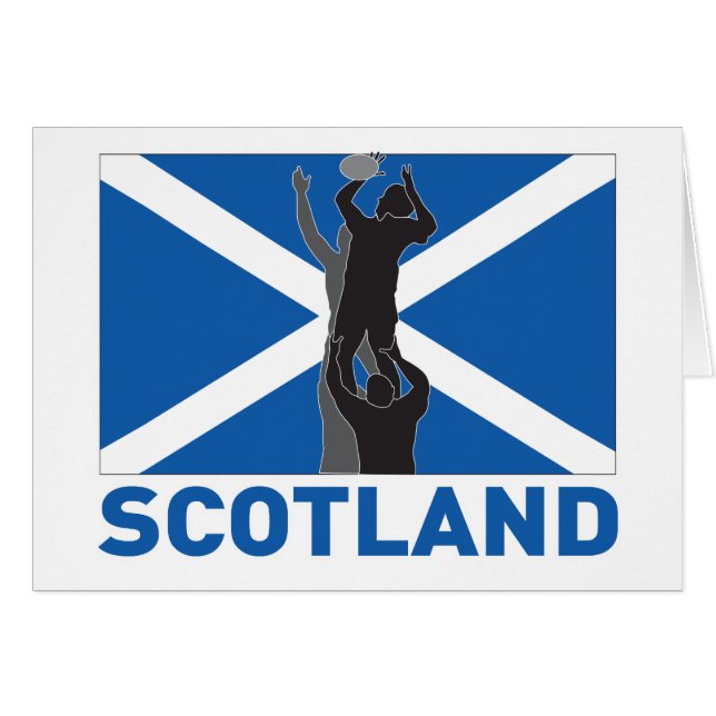 Rugby Lineout-Wurfsball-Schottland-Flagge (Vorderseite (Horizontal))