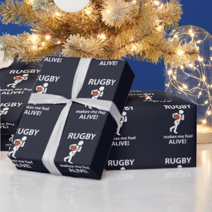 Rugby Macht Mich Lebendig Rugby Geschenkpapier