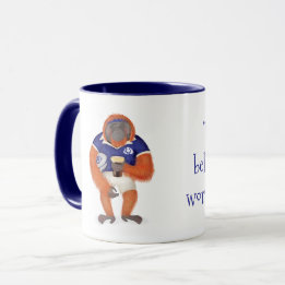 Rugby orangoutan Fête des pères meilleur papa mug