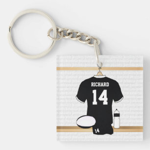 Rugby personnalisé Jersey noir et blanc