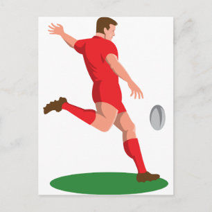 Rugby Play Kicking Postkarte