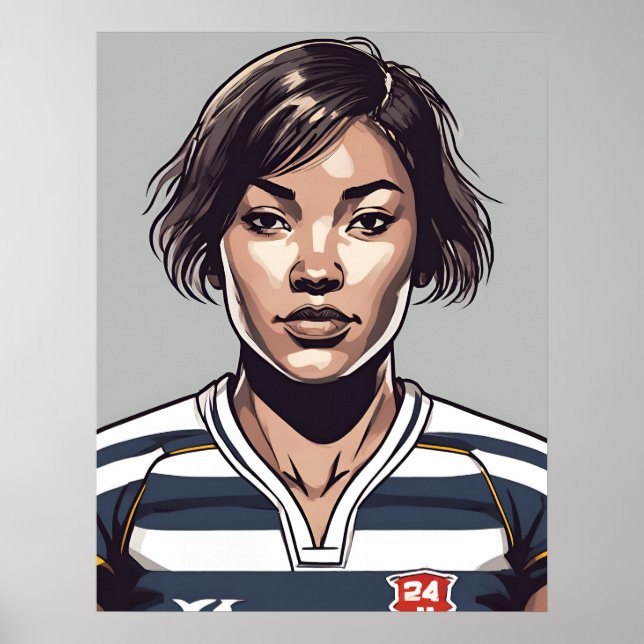 Rugby Player Art Print Poster (Vorne)