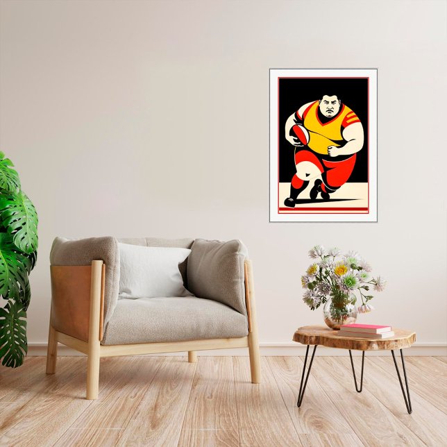 Rugby Player Art Print Poster (Von Creator hochgeladen)