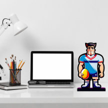 Rugby Player Desk Skulptur