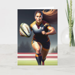 Rugby Player - Rugby Grußkarte Feiertagskarte