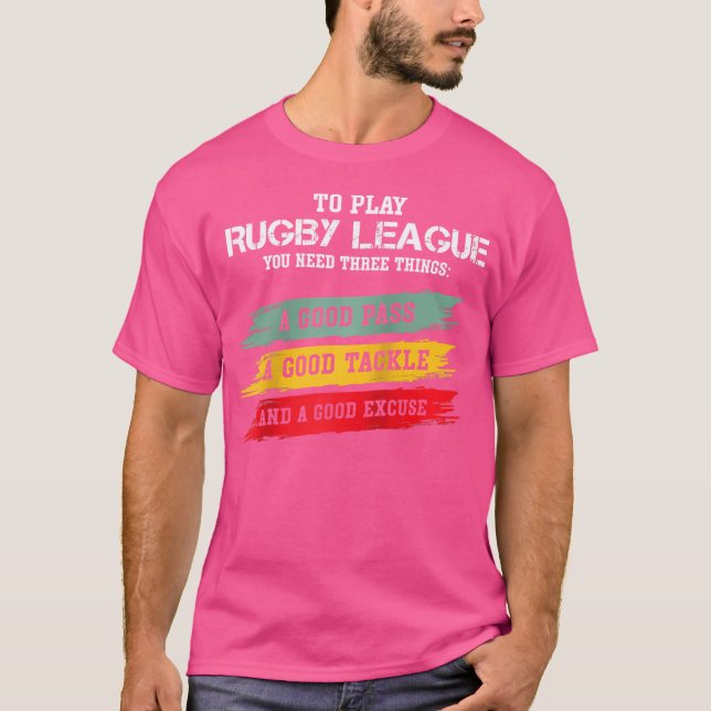 Rugby-Player und Racker-Down oder Touchdown für Am T-Shirt (Vorderseite)