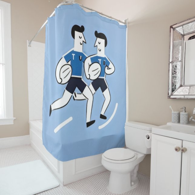 Rugby Players Duschvorhang (Beispiel)