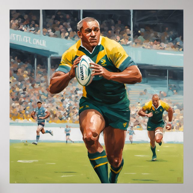 Rugby Players Kunstdruckerei Poster (Vorne)
